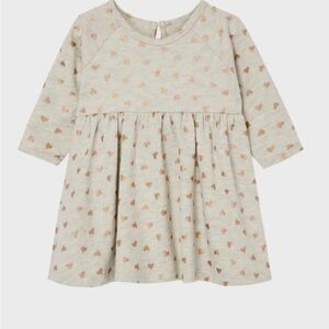 PEEK FOIL HEATHER GRAY LONG SLEEVE DRESS NEW 6-12 MONTHS